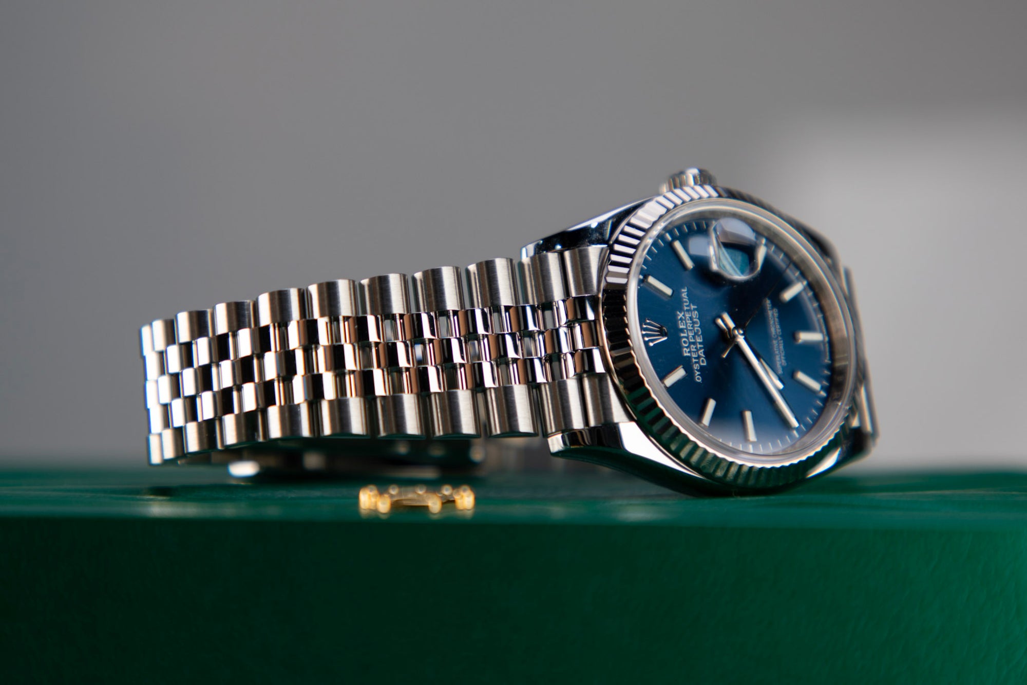 Rolex Datejust 36 36mm Bright Blue  Dial Oystersteel Jubilee Bracelet 126200-0005 - WATCHXNYC