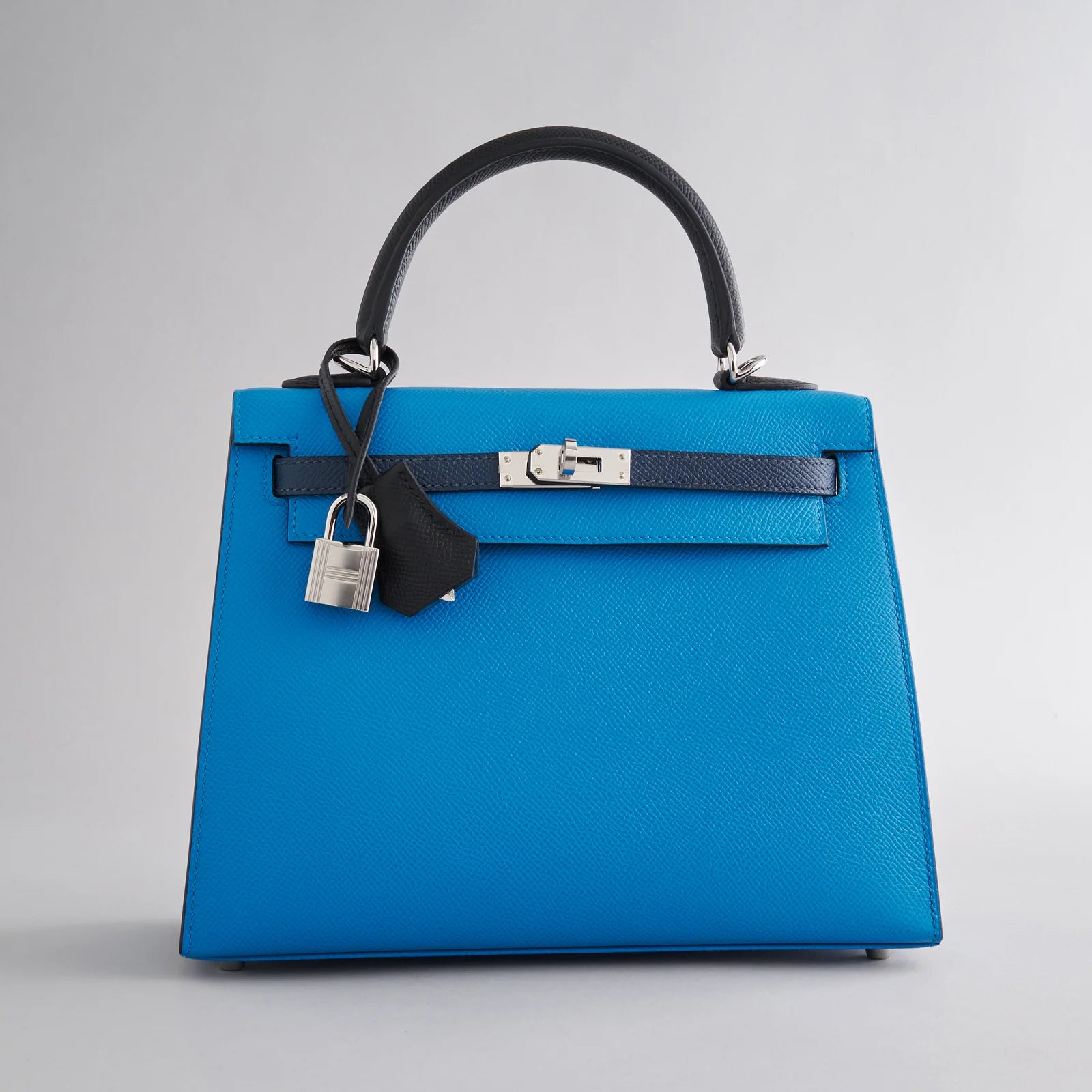 pikari　SALEセールHERMESメンズカシシル100ブルーカレH HERMES Mini Kelly 20 Epsom Tricolor Blue Zanzibar/Blue de Prusse/Black