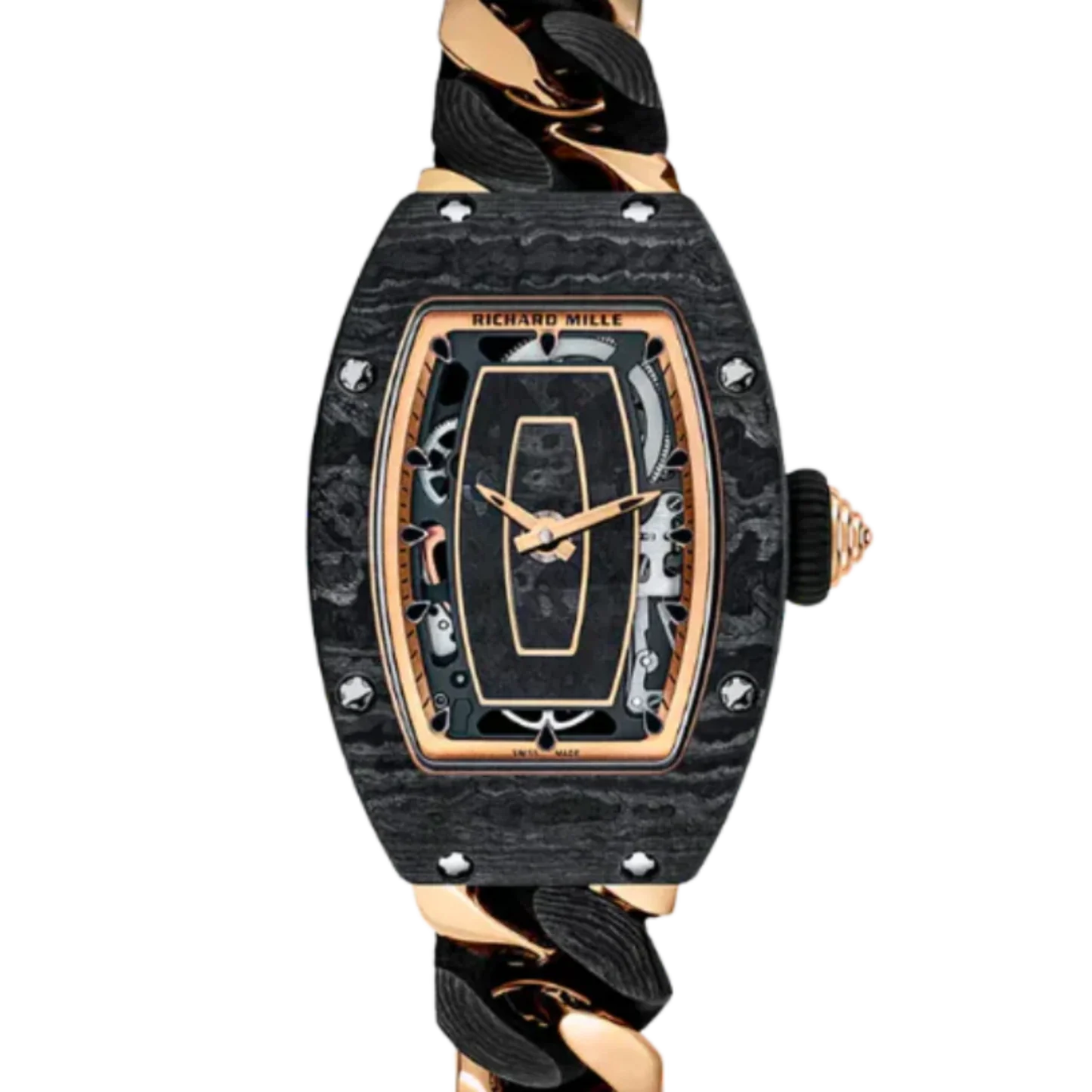 Richard Mille RM07-01 Automatic Winding Carbon TPT / Rose Gold Bracelet