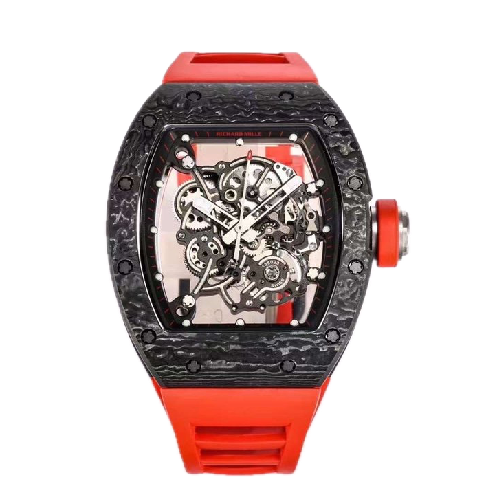 Richard Mille RM055 Bubba Watson "Dark Legend" 42.7 mm x 50 mm Transparent Dial NTPT Rubber Strap - WATCHXNYC