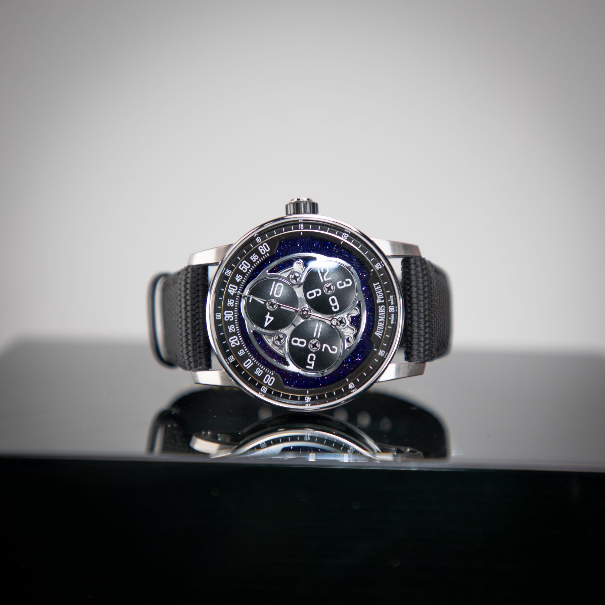 Audemars Piguet Code 11.59  Starwheel 41 mm Blue  Dial Black Ceramic Rubber-Coated Strap 15212NB.OO.A002KB.01 - WATCHXNYC