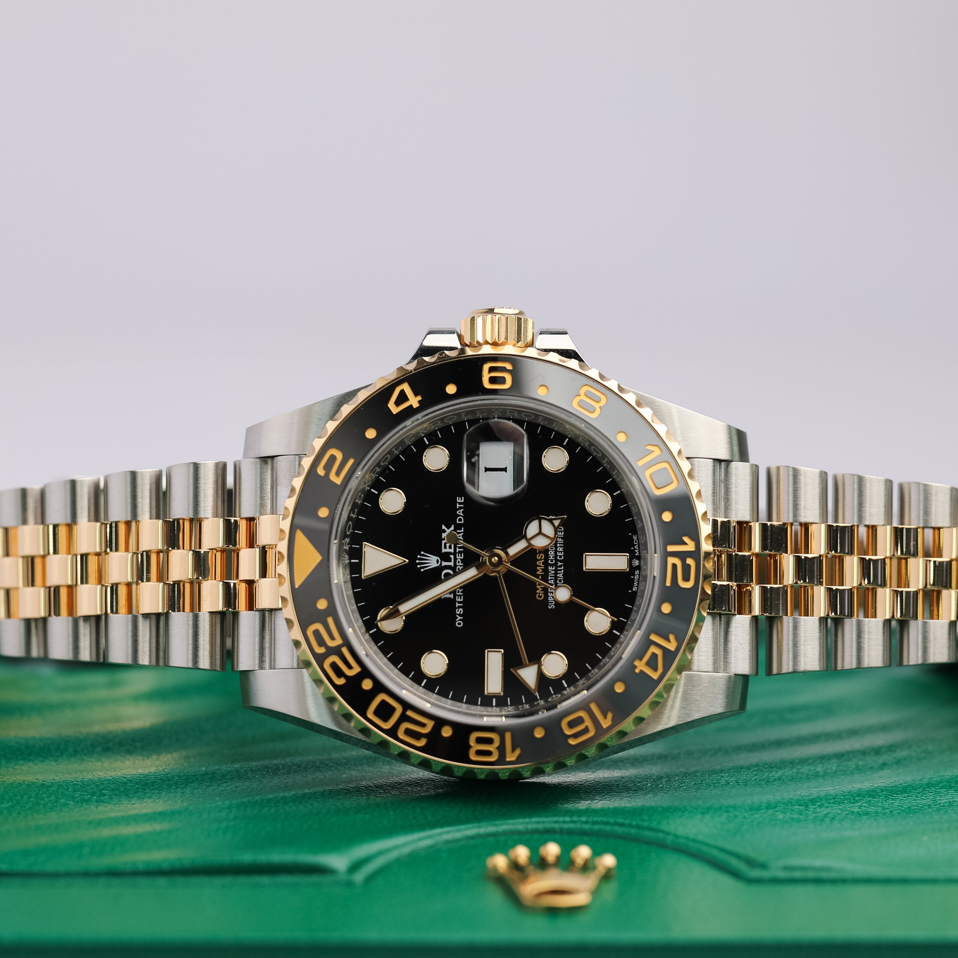 Rolex GMT-Master II 40 mm Black Dial Oystersteel and 18k Yellow Gold J