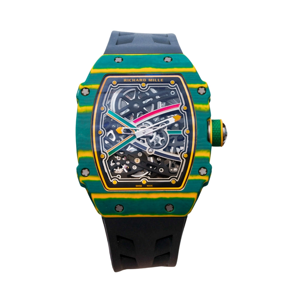 Richard Mille RM67-02 Sprint Van Niekerk 38.7 mm x 47.52 mm Transparent Dial Carbon Fabric Strap - WATCHXNYC