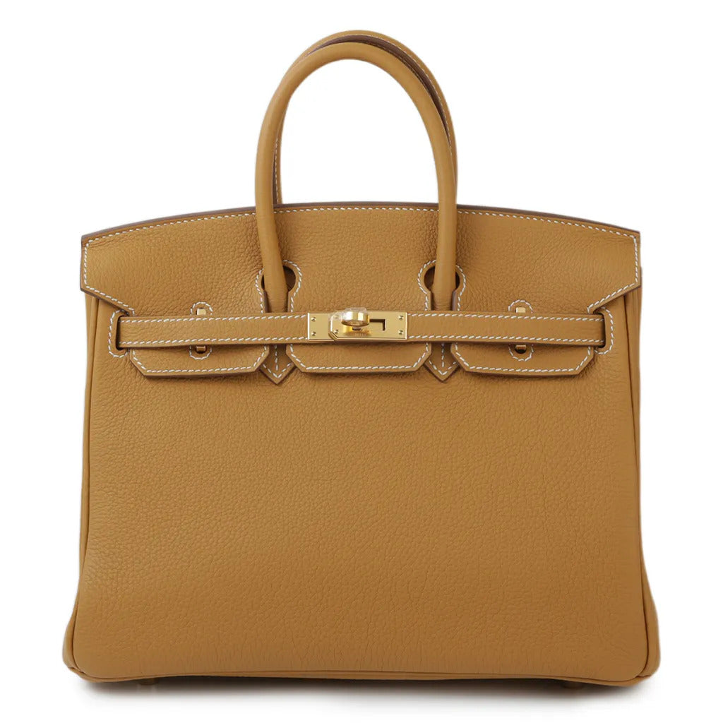 HERMES ゴールドトーン バンドリング 53 HERMES Birkin 25 Togo Natural Sable Gold Hardware
