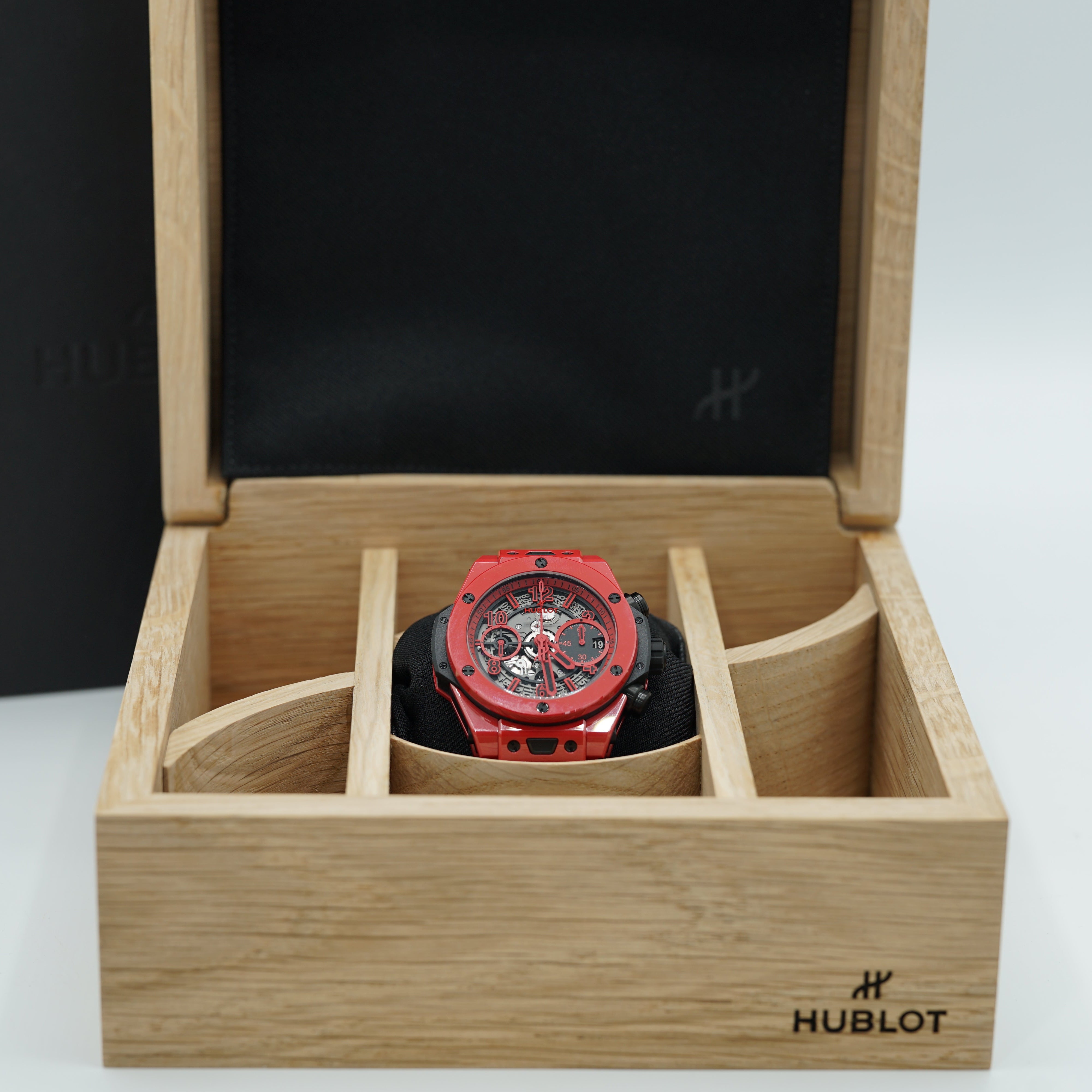 HUBLOT Big Bang Unico Red Magic 42 mm Transparent Dial Polished