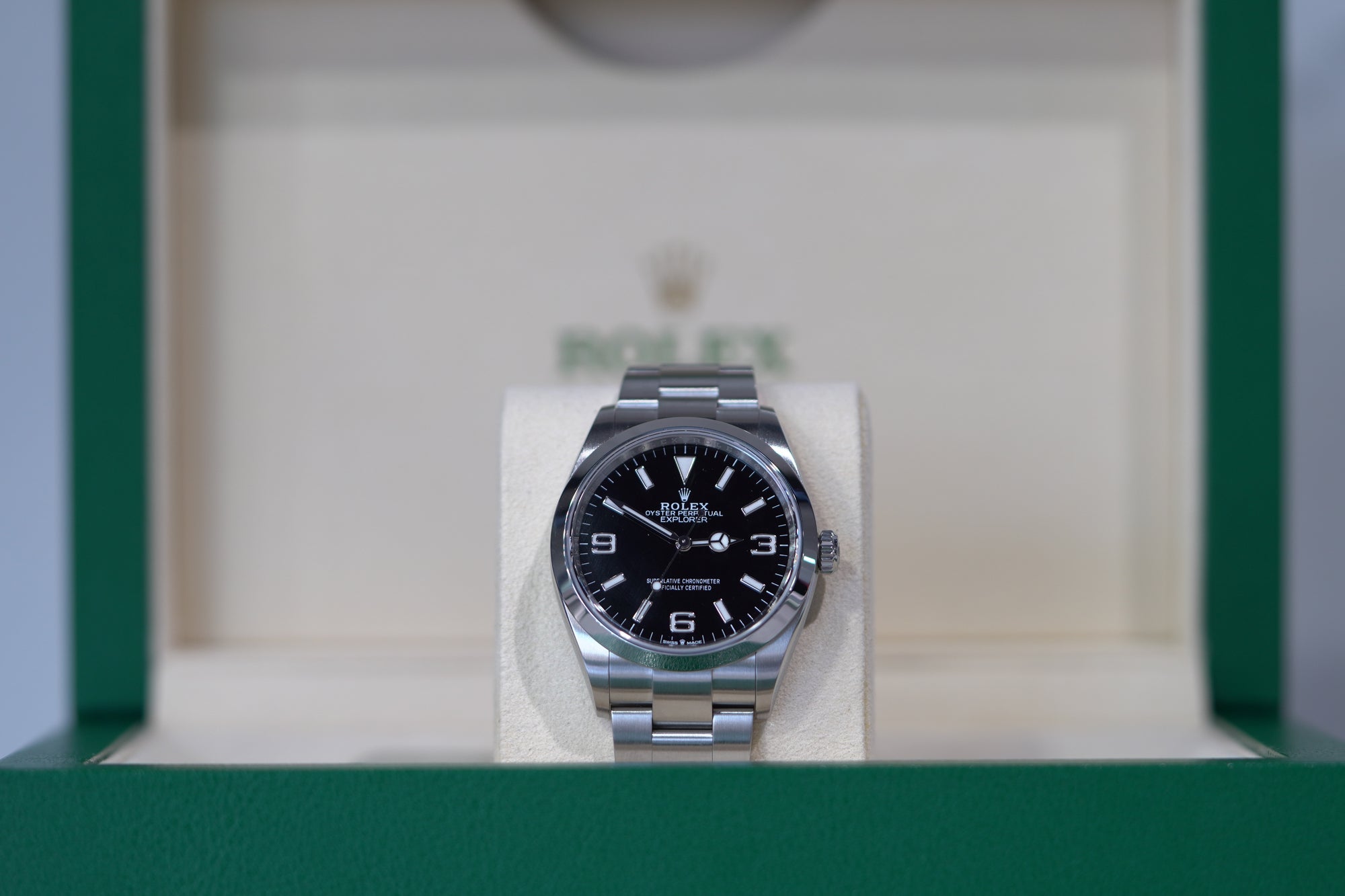 Rolex Explorer 36 36 mm Black Dial Oystersteel Oyster Bracelet 124270-0001 - WATCHXNYC