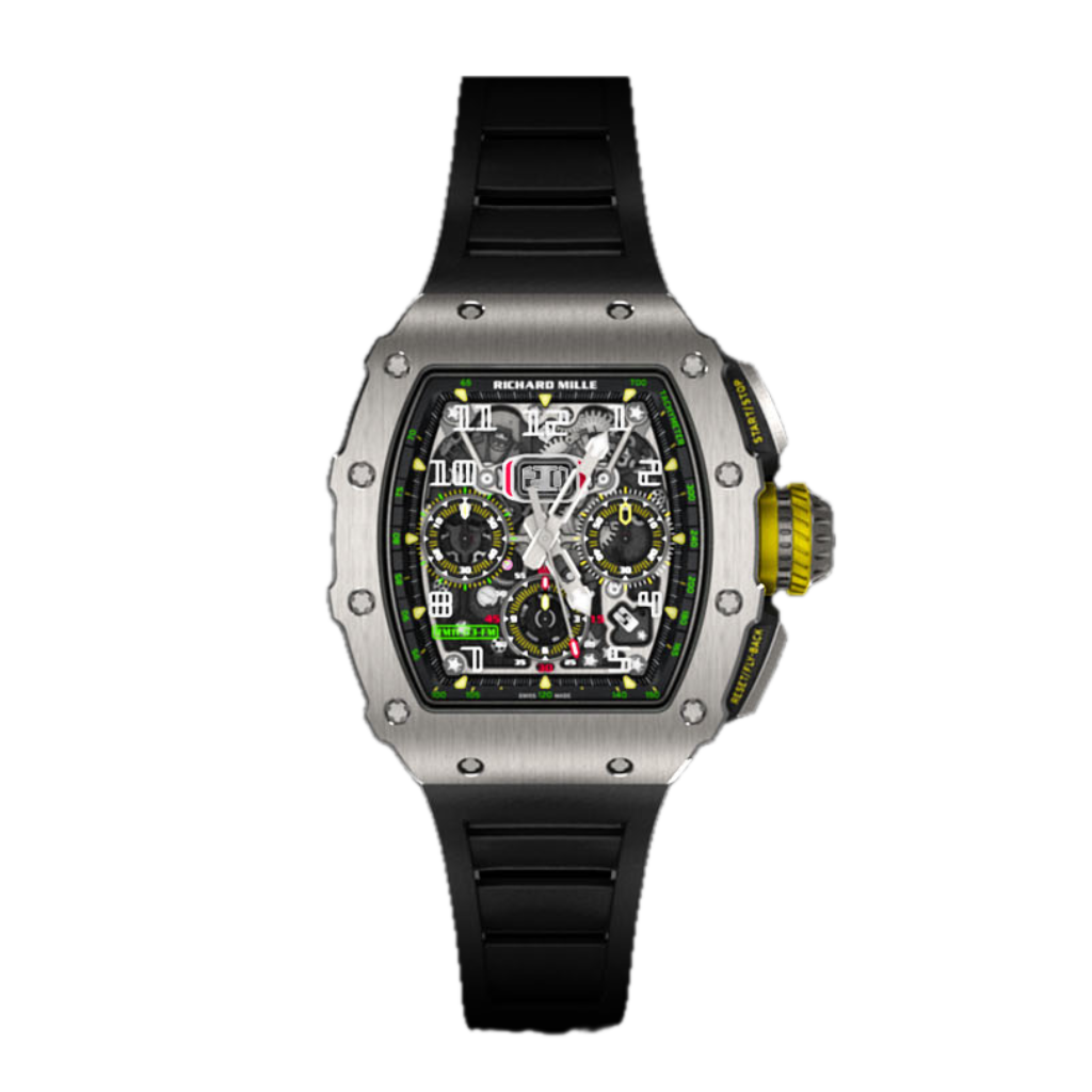 Richard Mille RM11-03 Titanium 50 mm x 44 mm Transparent Dial Titanium Rubber Strap - WATCHXNYC