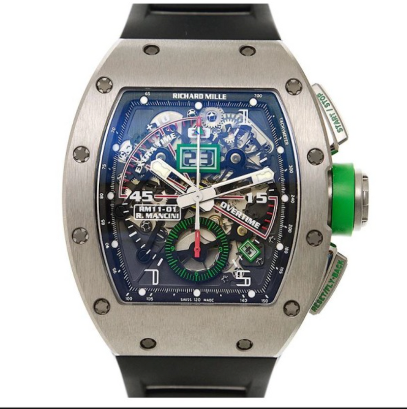 Richard Mille RM011-02 Titanium 50 mm x 42.7 mm Transparent Dial Titanium Rubber Strap - WATCHXNYC
