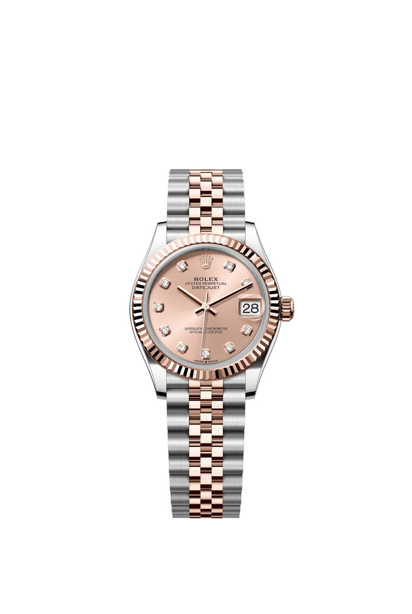 ストーン&ローズ時計 Rolex Datejust 31mm Rosé Diamond Dial Oystersteel & Everose Gold 27827