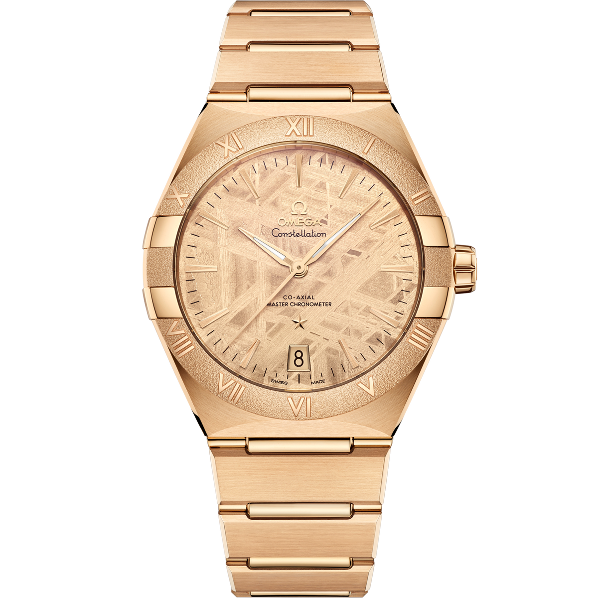 時計 OMEGA Constellation Omega Constellation 41 mm Yellow Dial Moonshine™ 18k Rose Gold Bracele