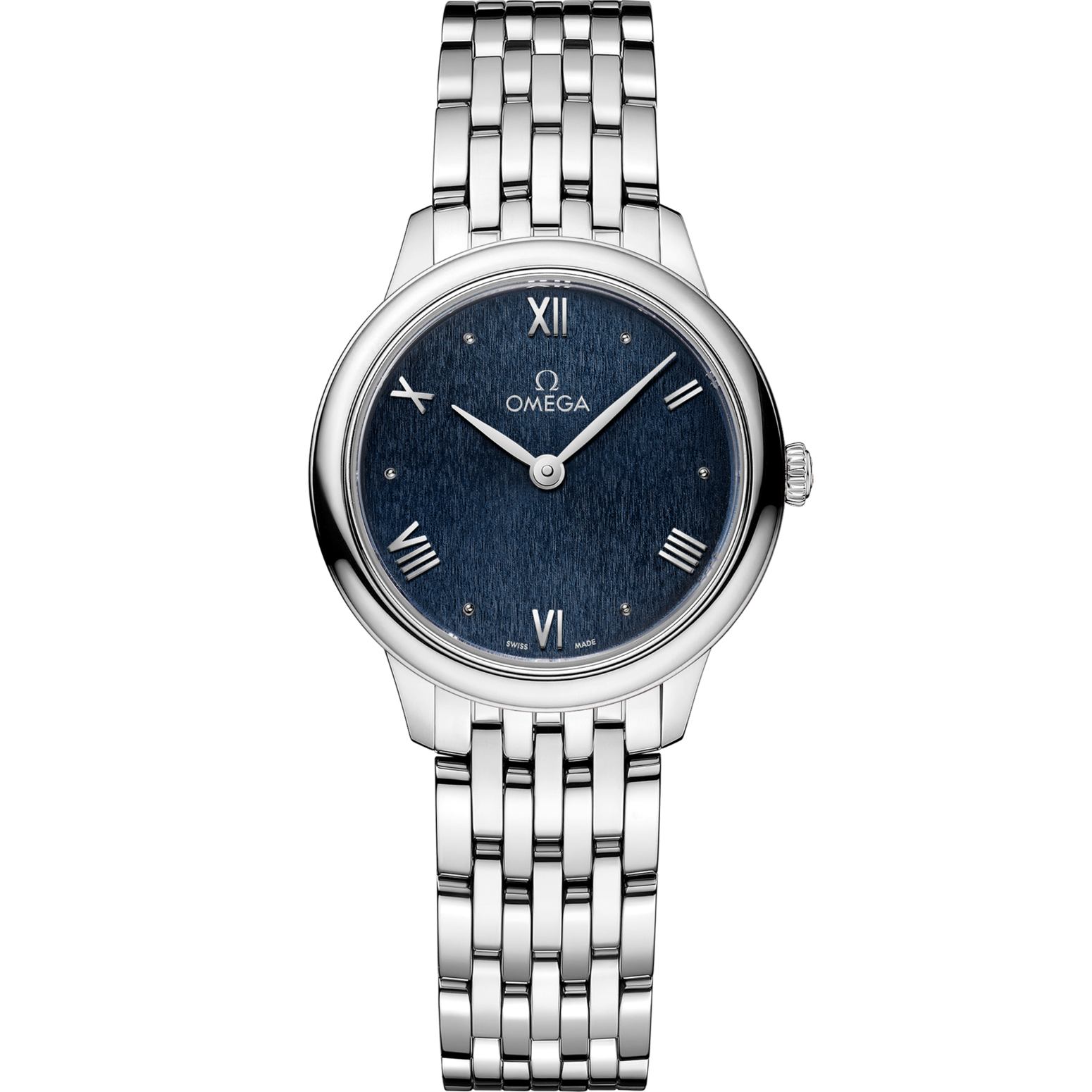 Omega De Ville Prestige 27.5 mm Blue Dial Stainless Steel Bracelet 434.10.28.60.03.002 - WATCHXNYC