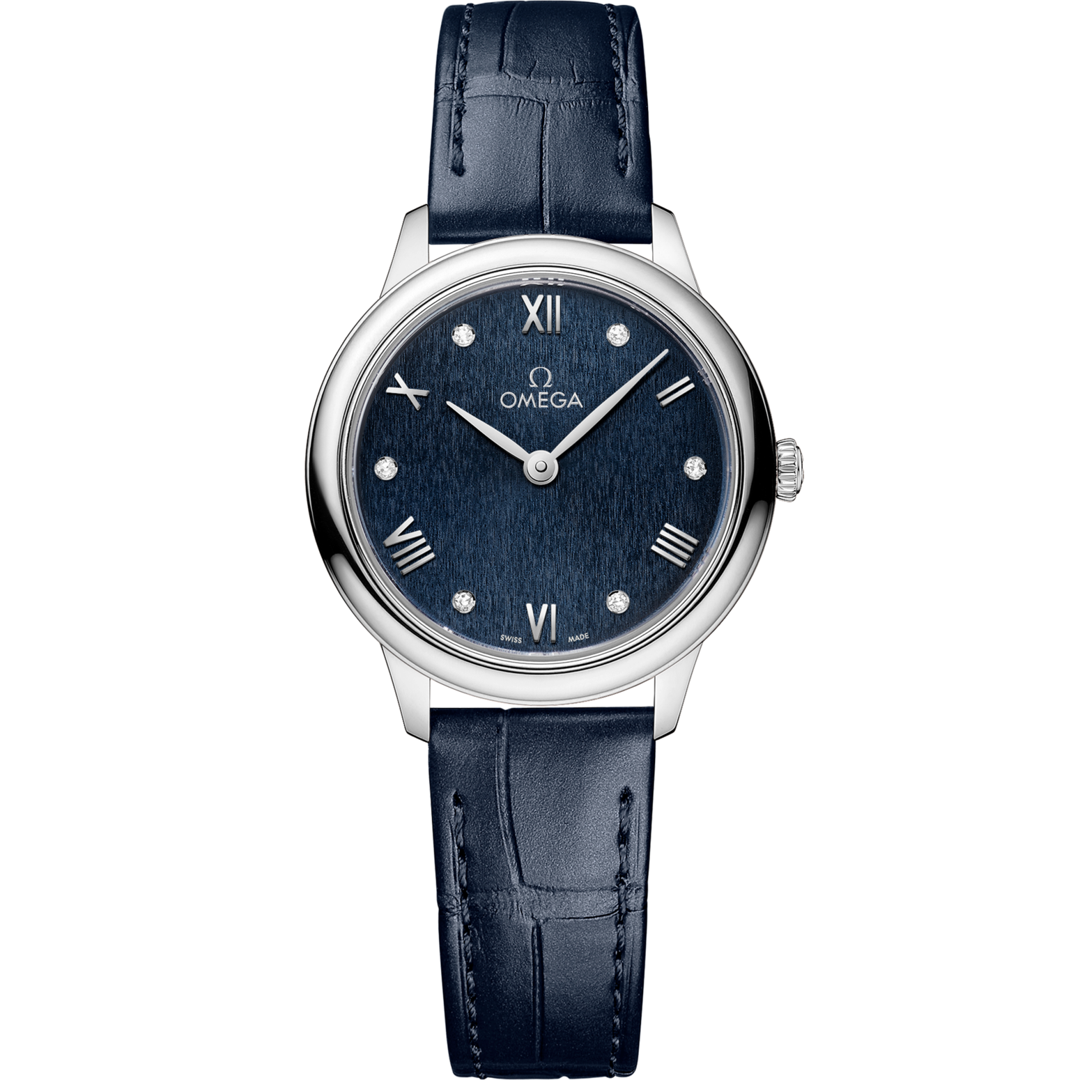 Omega De Ville Prestige 27.5 mm Blue Dial Stainless Steel Strap 434.13.28.60.53.002 - WATCHXNYC
