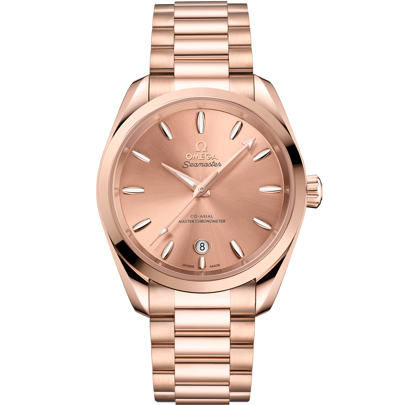 Omega Seamaster Aqua Terra Shades 38 mm Esfera rosa Acero