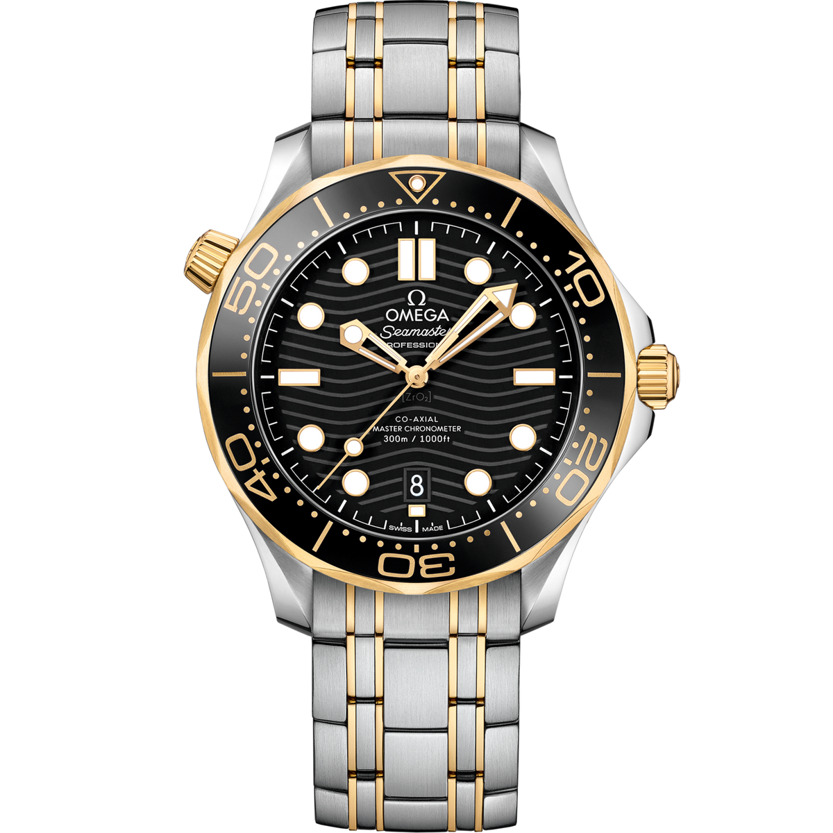 Omega Seamaster Diver 300M 42 mm Black Dial Stainless Steel 18k Yellow