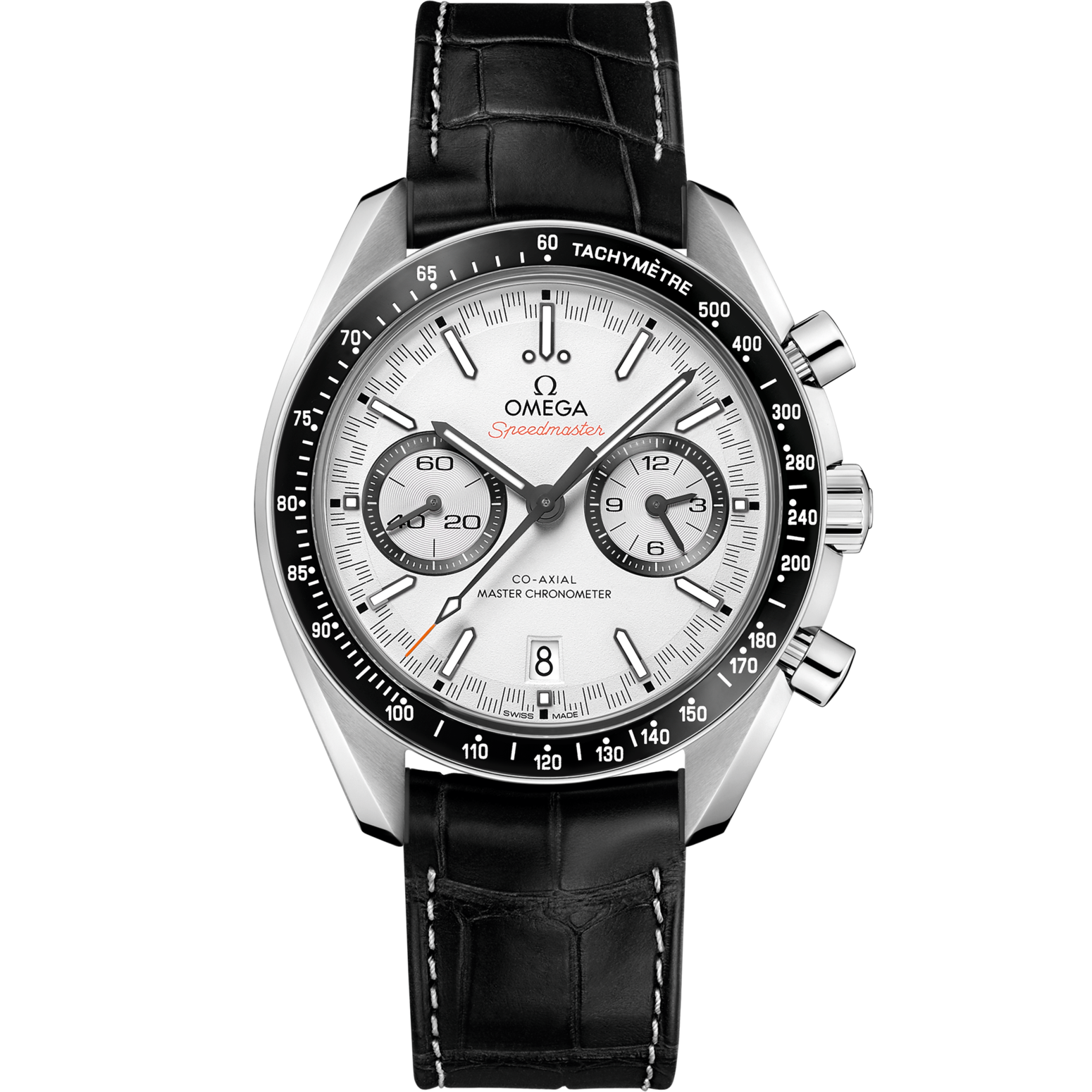 Omega Speedmaster Racing White Dial 44.25 mm Stainless Steel Strap 329