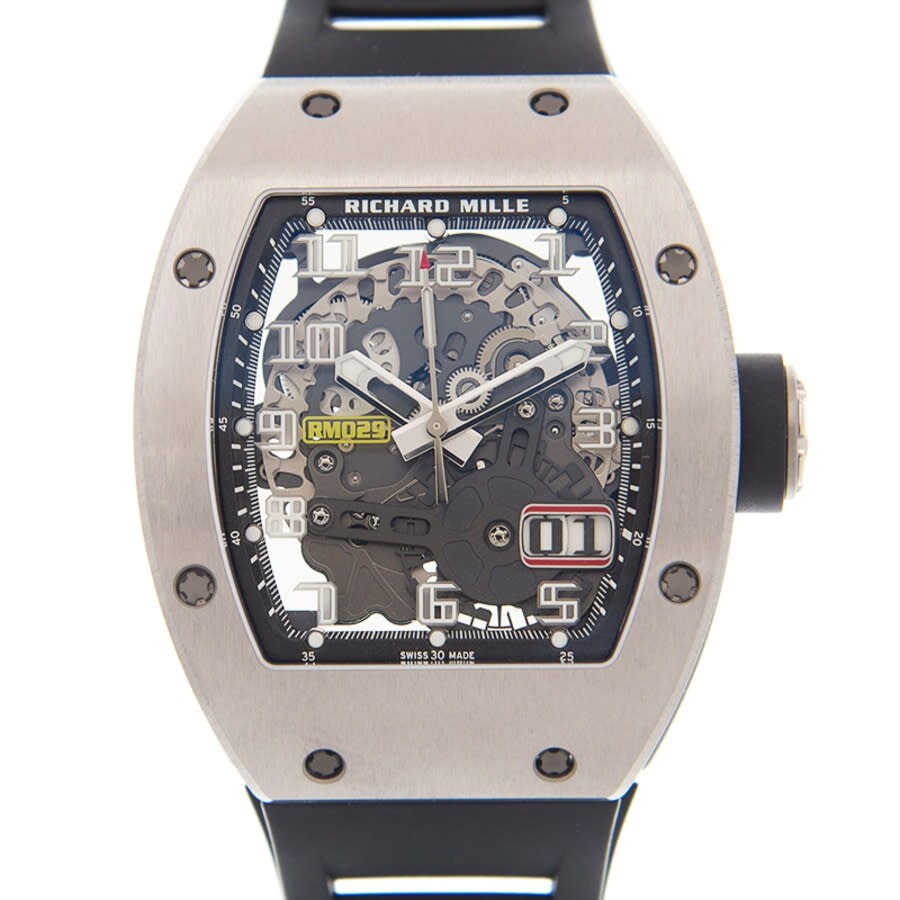 Richard Mille RM029 Titanium 48mm Transparent Dial Titanium Rubber Strap RM029 - WATCHXNYC