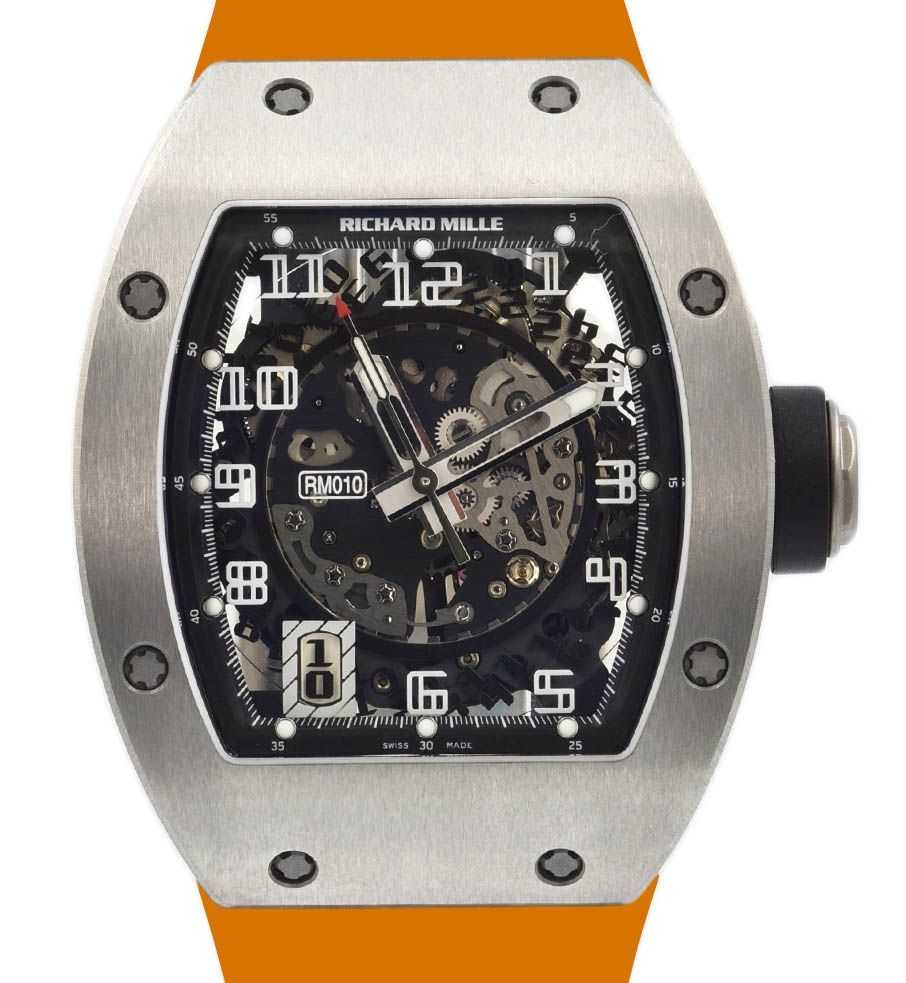 Richard Mille RM010 Titanium 38 mm x 45 mm Transparent Dial Titanium Rubber - WATCHXNYC