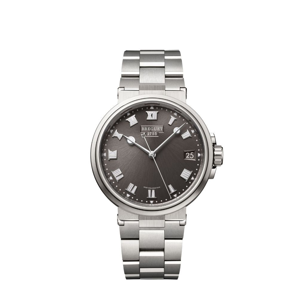 Breguet Marine 40 mm Dark Grey Dial Titanium Bracelet 5517TI/G2/TZ0 - WATCHXNYC