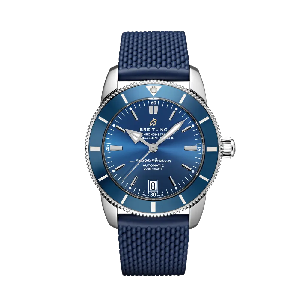 Breitling Superocean Heritage B20 Automatic 42 mm Blue Dial Stainless Steel Rubber Blue Strap AB2010161C1S1 - WATCHXNYC