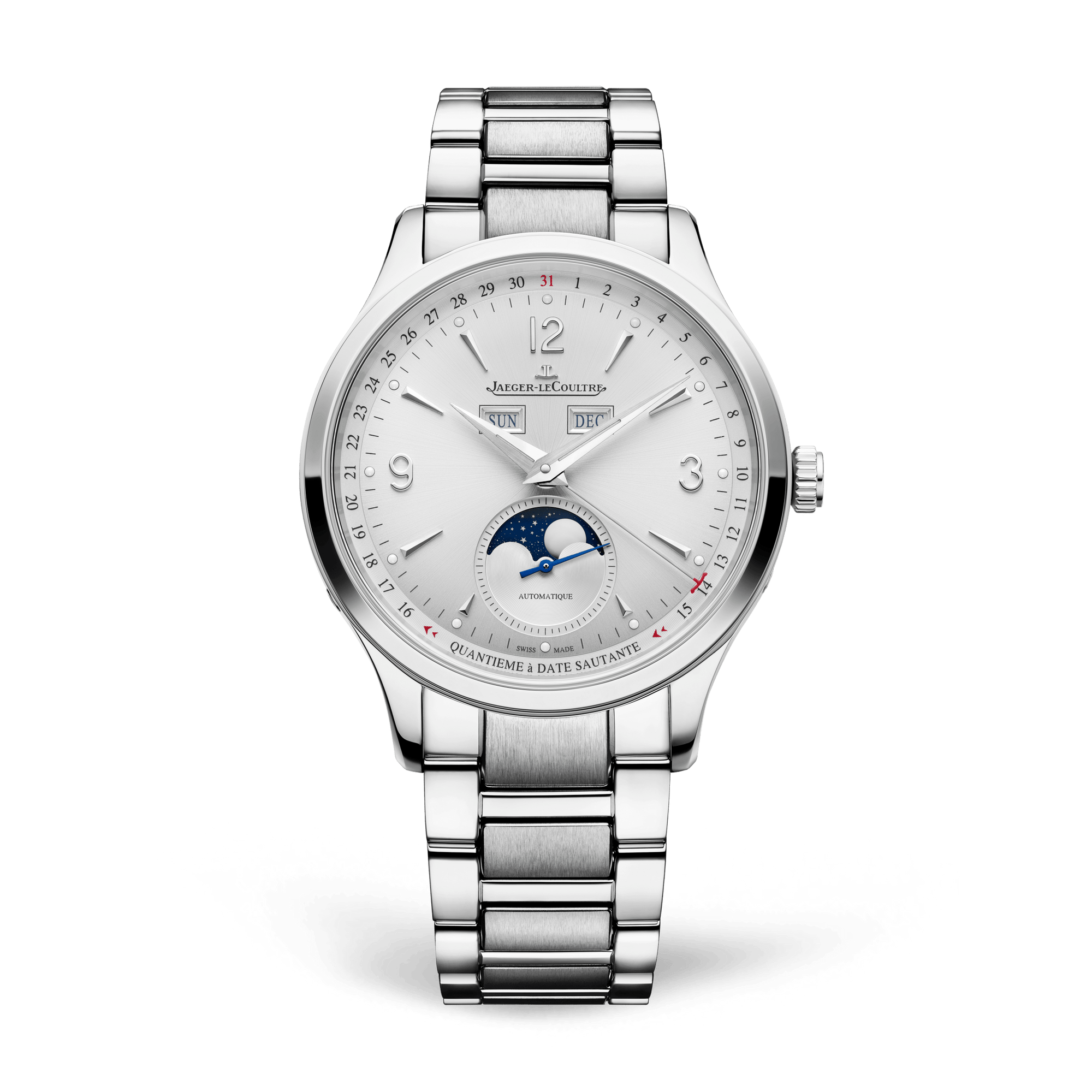 Jaeger-LeCoultre Master Control Calendar 40 mm Silvered Grey Dial Stainless Steel Bracelet Q4148120 - WATCHXNYC