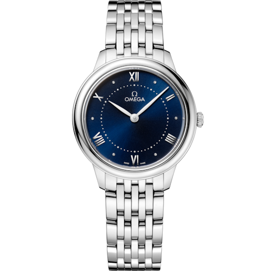 Omega De Ville Prestige 30 mm Blue Dial Stainless Steel Bracelet 434.10.30.60.03.001 - WATCHXNYC