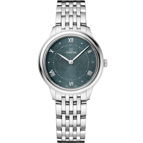 Omega De Ville Prestige 30 mm Green Dial Stainless Steel Bracelet 434.10.30.60.10.001 - WATCHXNYC