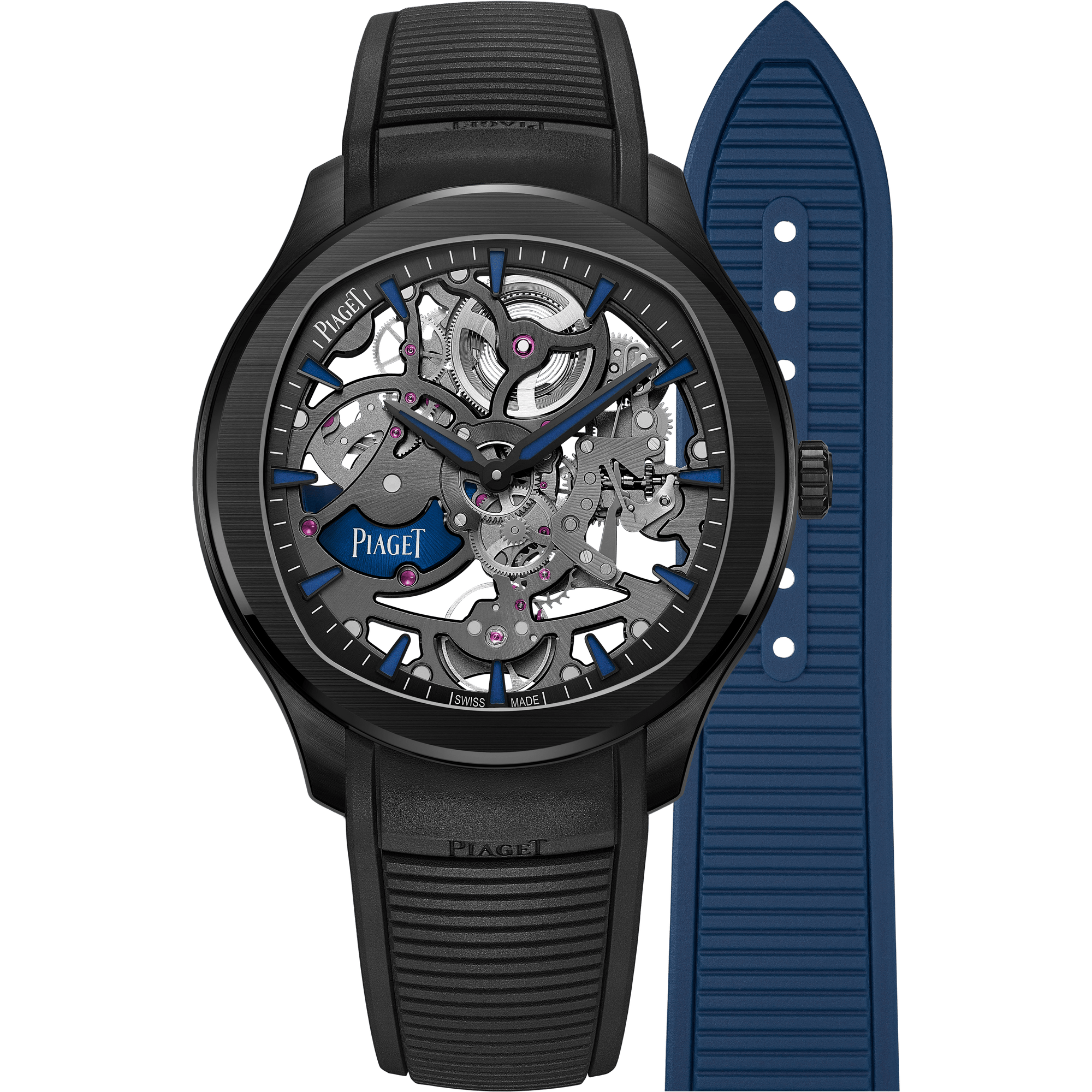 Piaget Piaget Polo Skeleton watch 42 mm Black Dial Titanium Rubber Strap G0A49011 - WATCHXNYC