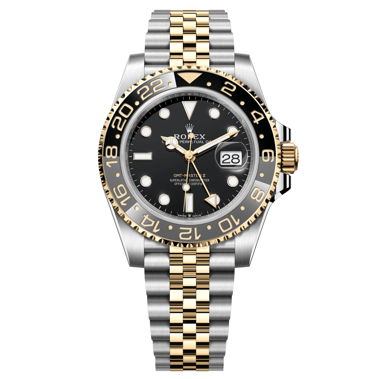 Rolex GMT-Master II 40 mm Black Dial Oystersteel and 18k Yellow Gold J