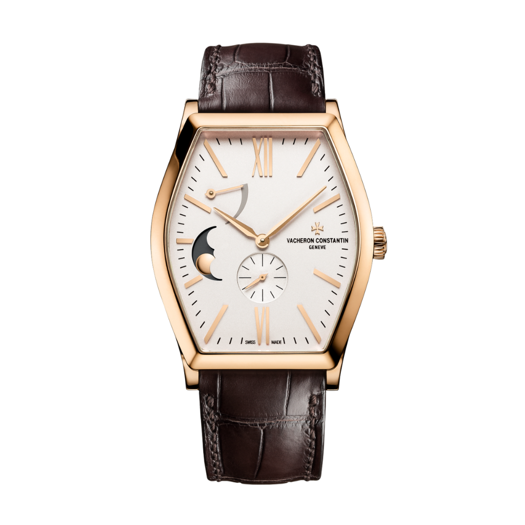 Vacheron Constantin Malte moon phase 42 x 36.7 mm Silver Dial 18K Pink Gold   Leather Strap 7000M/000R-B109 - WATCHXNYC