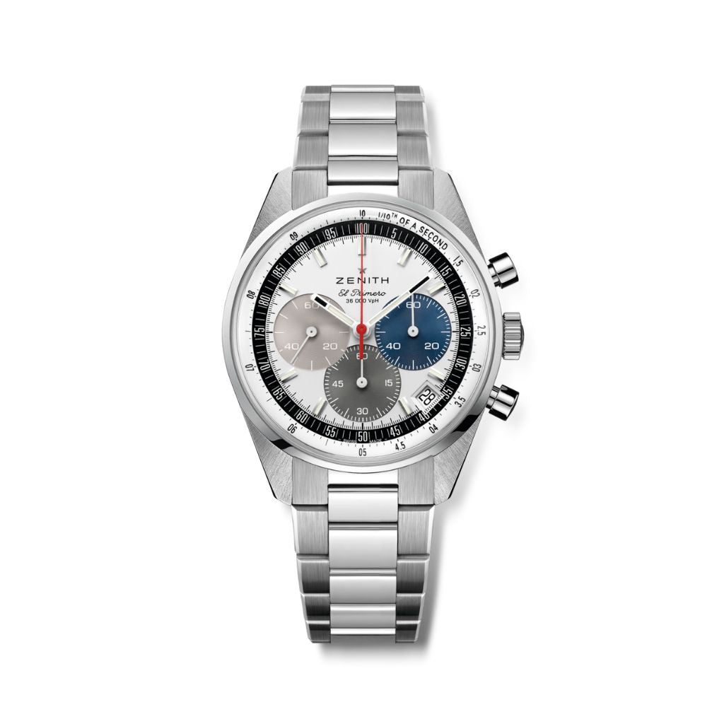 Zenith CHRONOMASTER EP ORIGINAL 38 mm White Dial Stainless Steel Bracelet 03.3200.3600/69.M3200 - WATCHXNYC