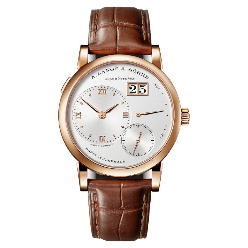 A. Lange & Sohne LANGE 1 38.5 mm Silver Dial 18K Pink Gold Leather Str