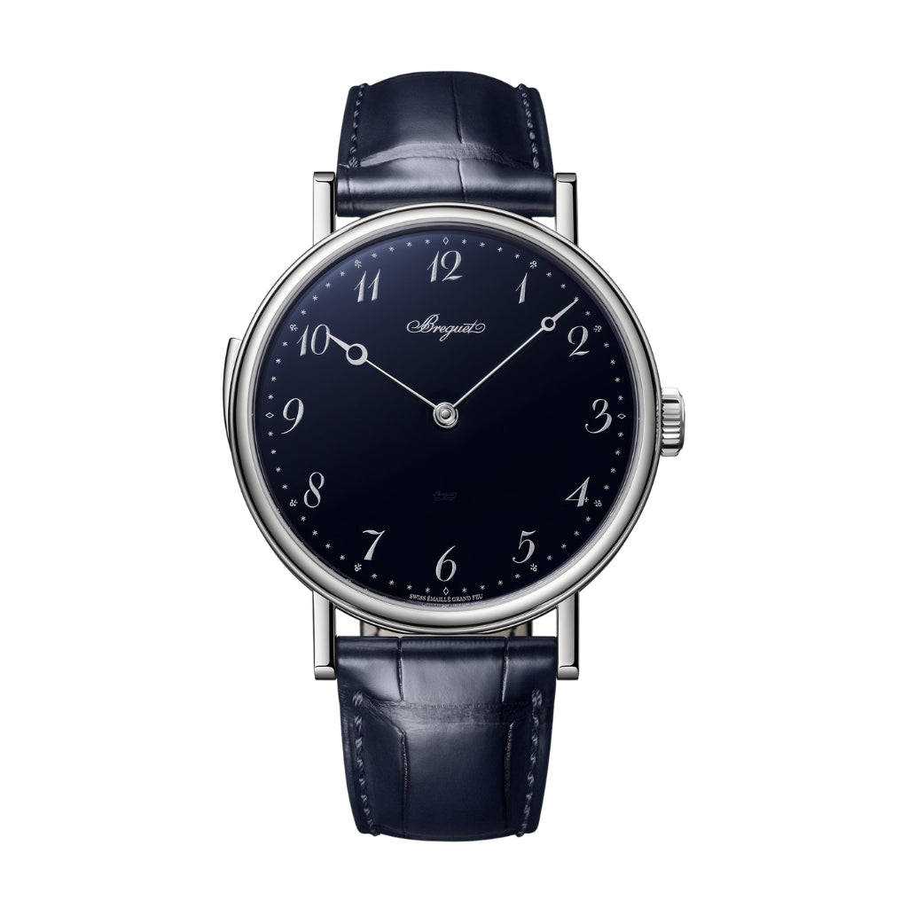 Breguet Classique Répétition Minutes 7637 42 mm Black Dial 18k White Gold Leather Strap 7637BB/2Y/9ZU - WATCHXNYC
