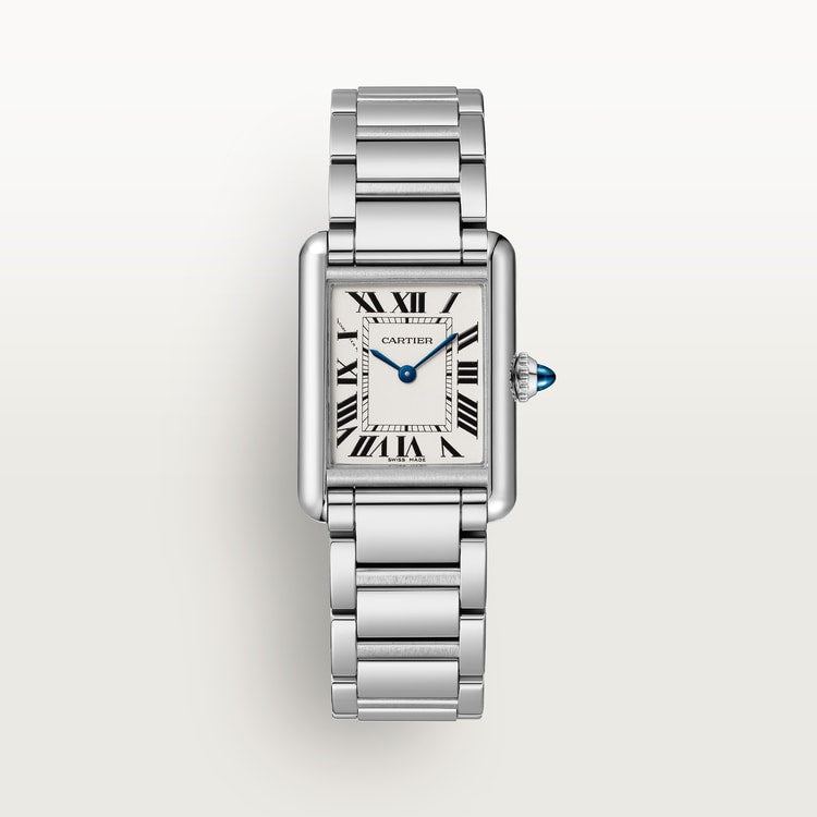 【専用】　cartier TANK MUST SM Cartier Tank Must 29.5 mm x 22.0 mm Silver Dial Steel Bracelet WSTA010