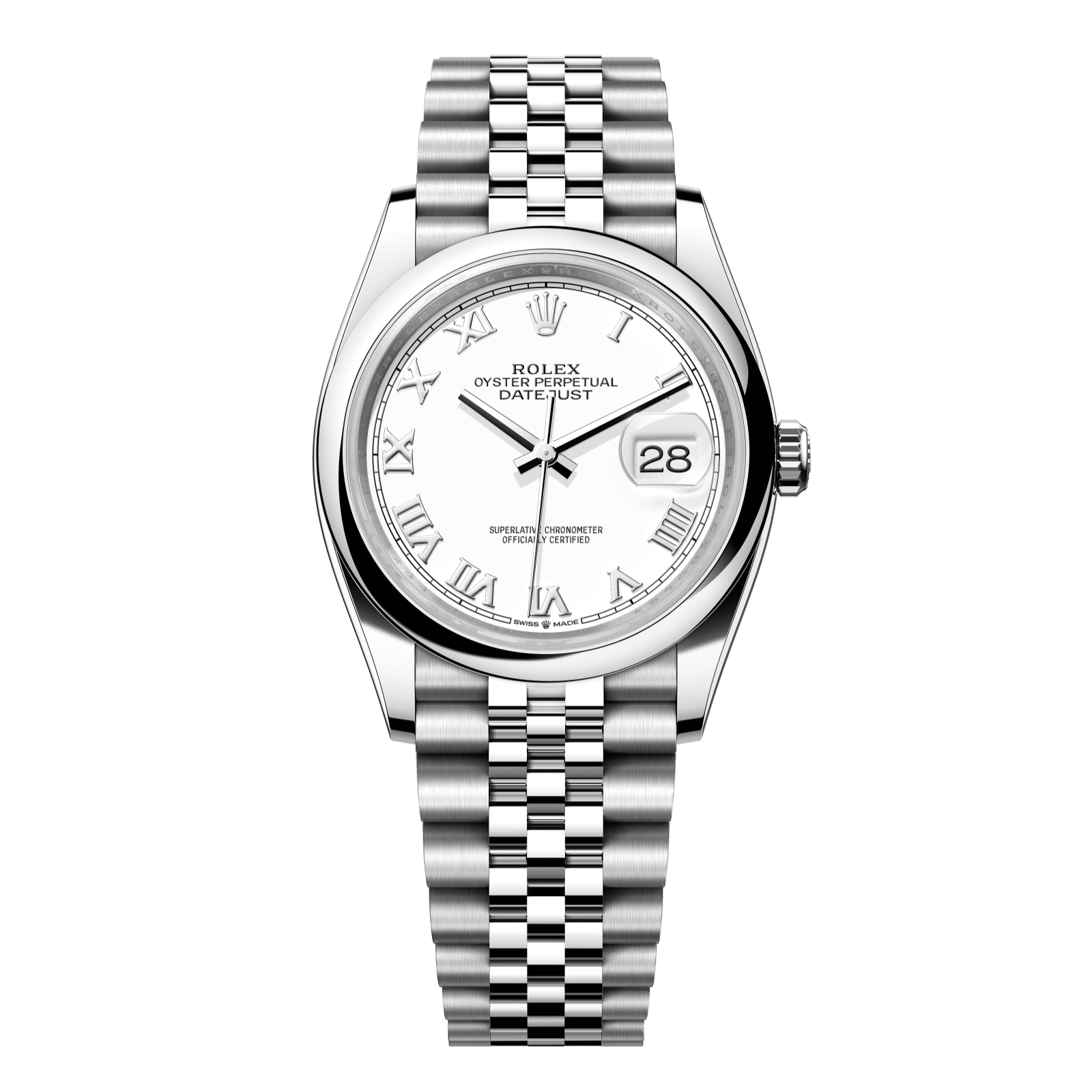 Rolex Datejust 36 36 mm White Dial Oystersteel Jubilee Bracelet 126200-0007 - WATCHXNYC
