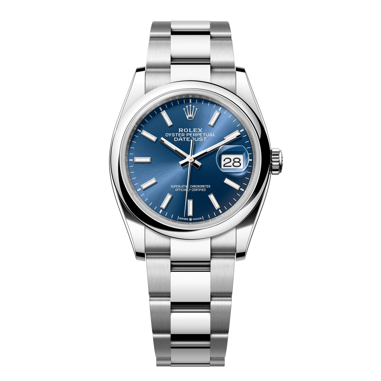 Rolex Datejust 36 36mm Bright Blue  Dial Oystersteel Oyster Bracelet 126200-0006 - WATCHXNYC