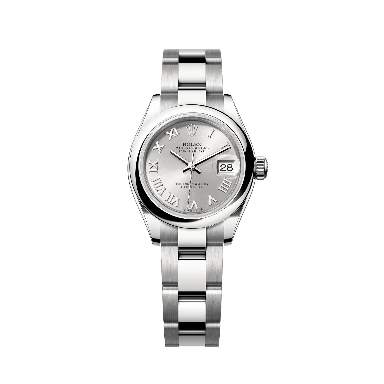 Rolex Lady-Datejust 28 mm Silver  Dial Oystersteel Oyster Bracelet 279160-0008 - WATCHXNYC