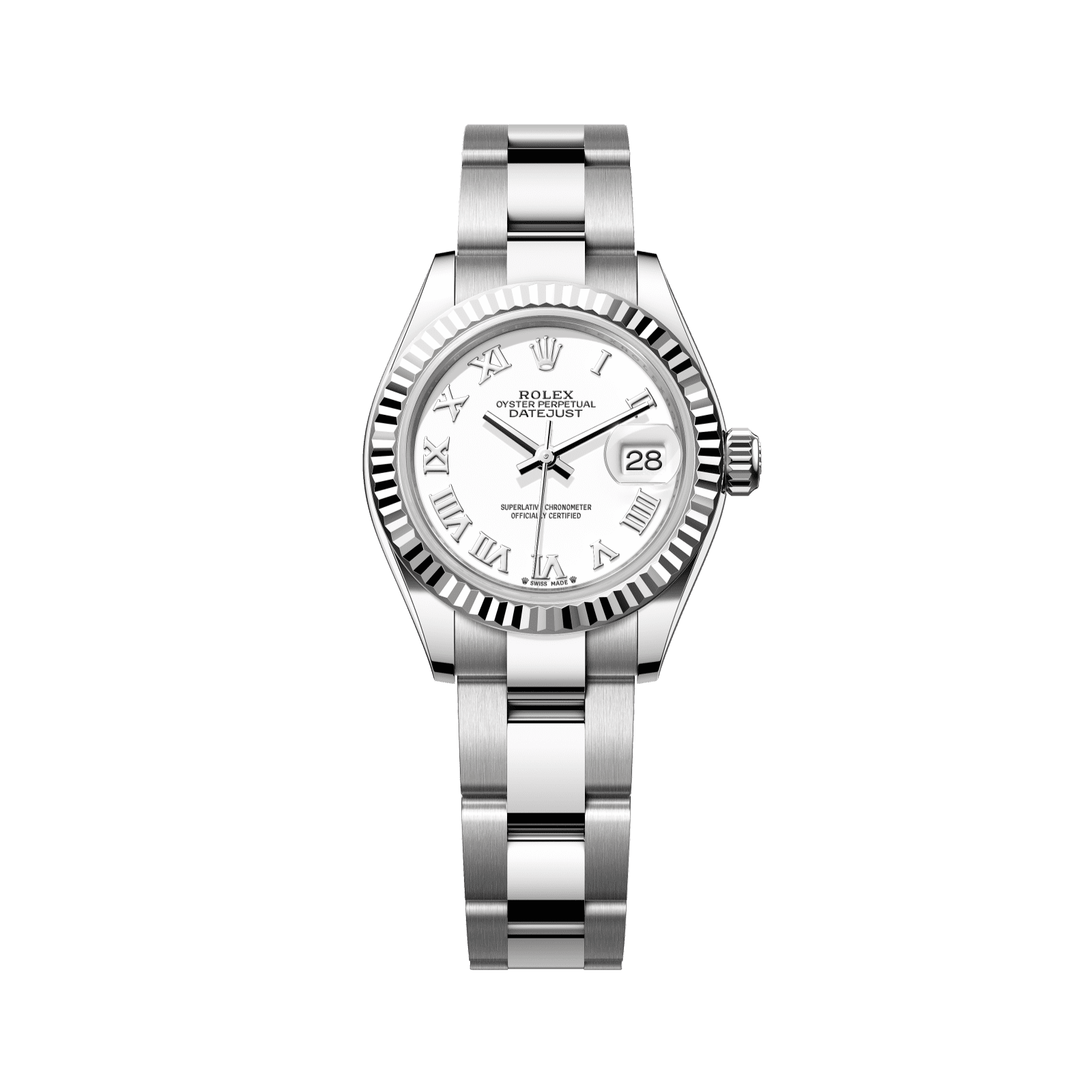 Rolex Lady-Datejust 28 mm White  Dial Oystersteel and White Gold Oyster Bracelet 279174-0020 - WATCHXNYC