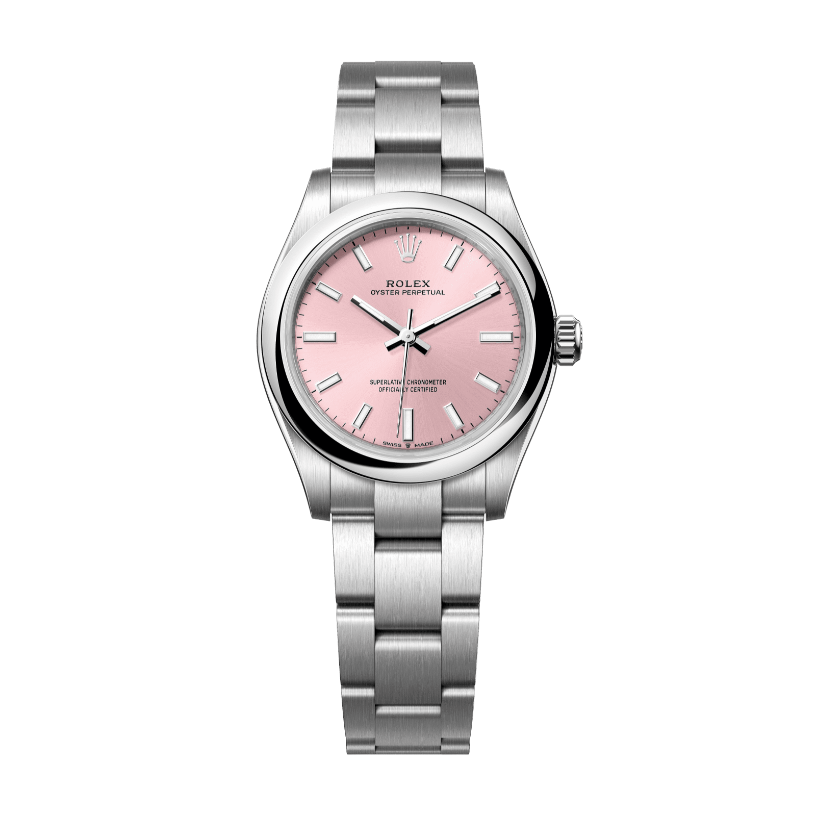Rolex Oyster Perpetual 31 mm Pink Dial Oystersteel Oyster Bracelet