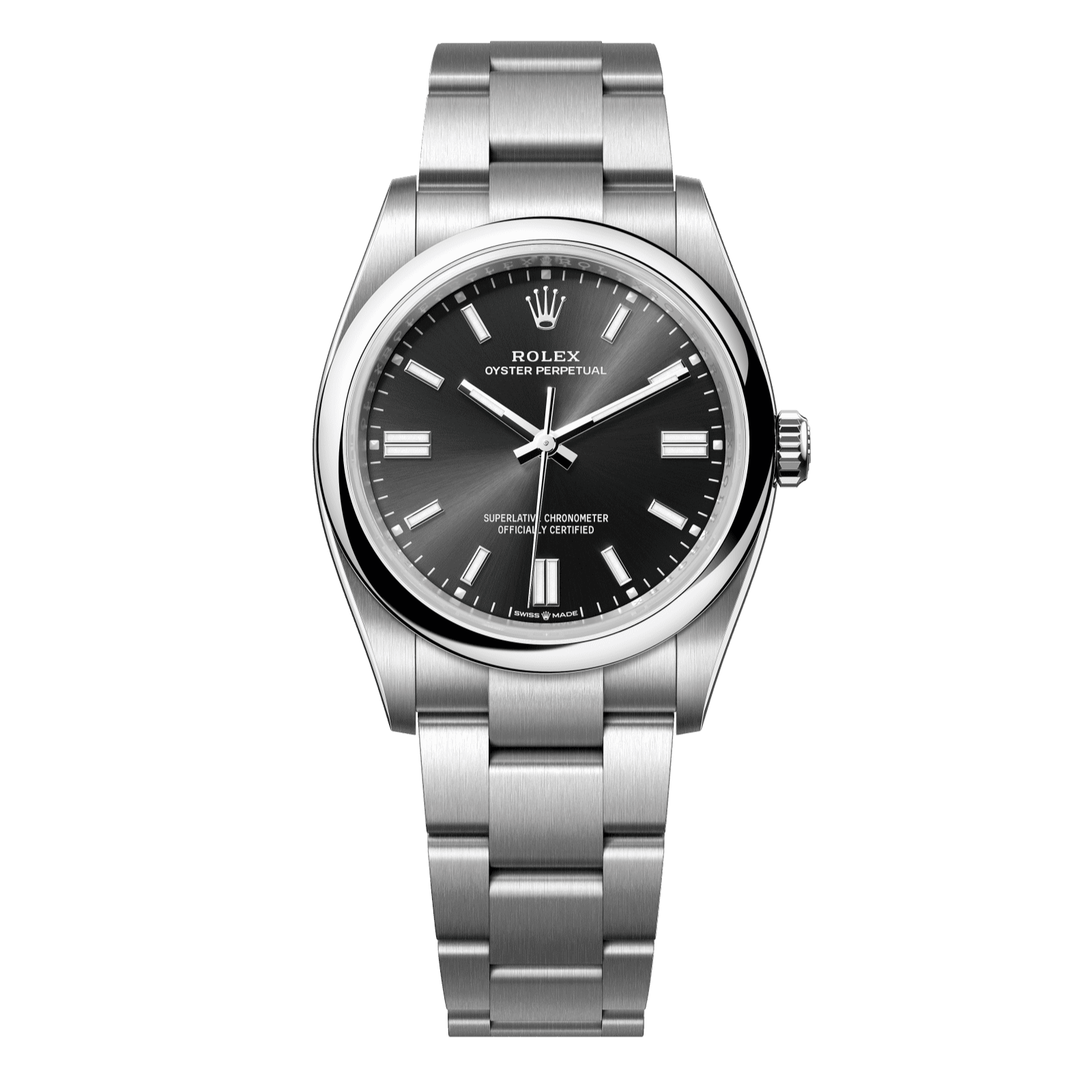Rolex Oyster Perpetual 36mm Bright Black Dial Oystersteel Oyster Bracelet 126000-0002 - WATCHXNYC