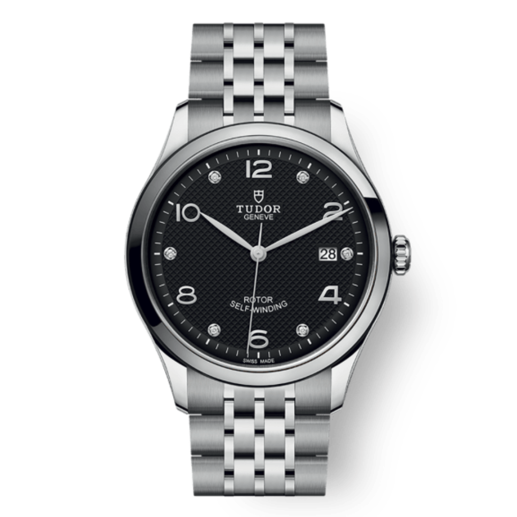 Tudor 1926 39 mm Black Dial with Diamonds Stainless Steel Bracelet M91550-0004 - WATCHXNYC