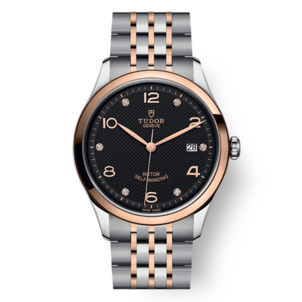 Tudor 1926 39 mm Black Dial with Diamonds Stainless Steel Bracelet M91551-0004 - WATCHXNYC