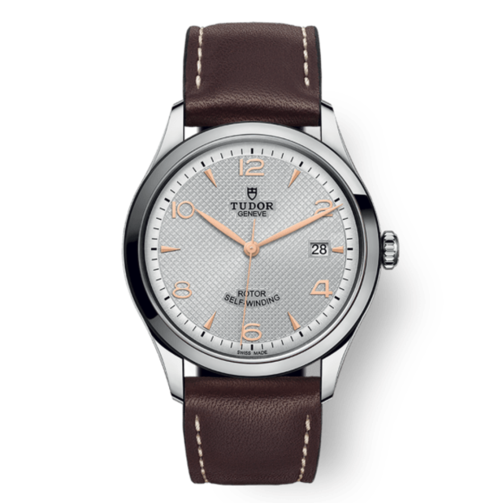 Tudor 1926 39 mm Silver Dial Stainless Steel Leather Strap M91550-0006 - WATCHXNYC