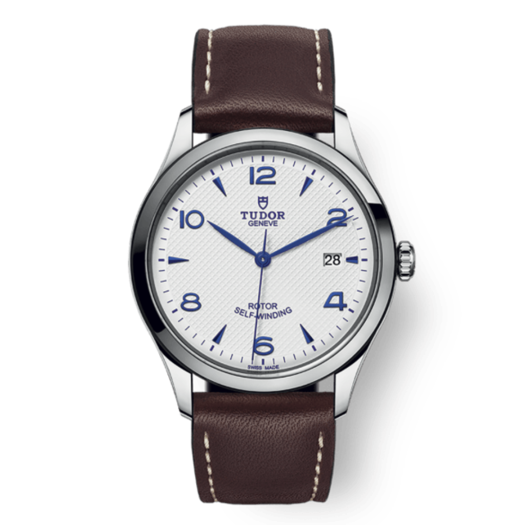 Tudor 1926 39 mm White Dial Stainless Steel Leather Strap M91550-0010 - WATCHXNYC