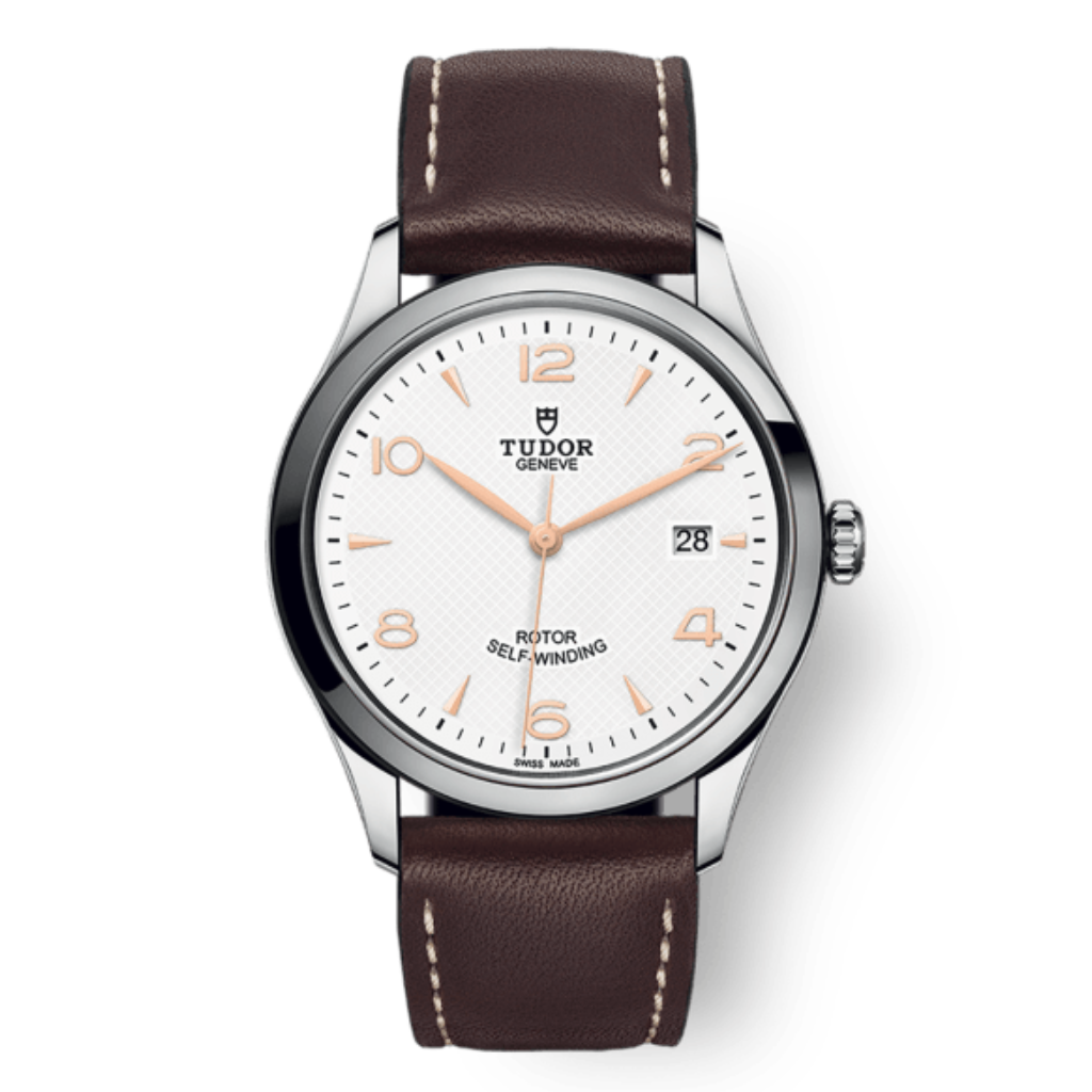 Tudor 1926 39 mm White Dial Stainless Steel Leather Strap M91550-0012 - WATCHXNYC