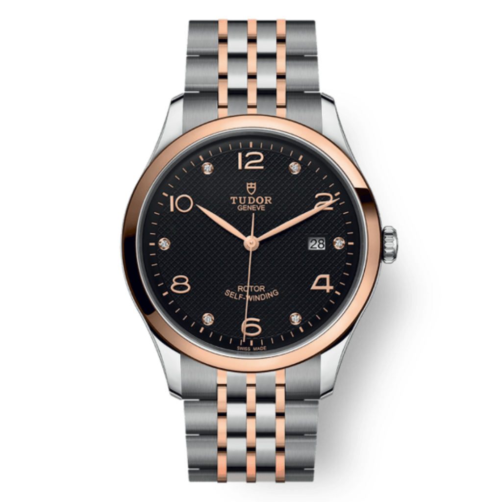 Tudor 1926 41 mm Black Dial with Diamonds Stainless Steel Bracelet M91651-0004 - WATCHXNYC