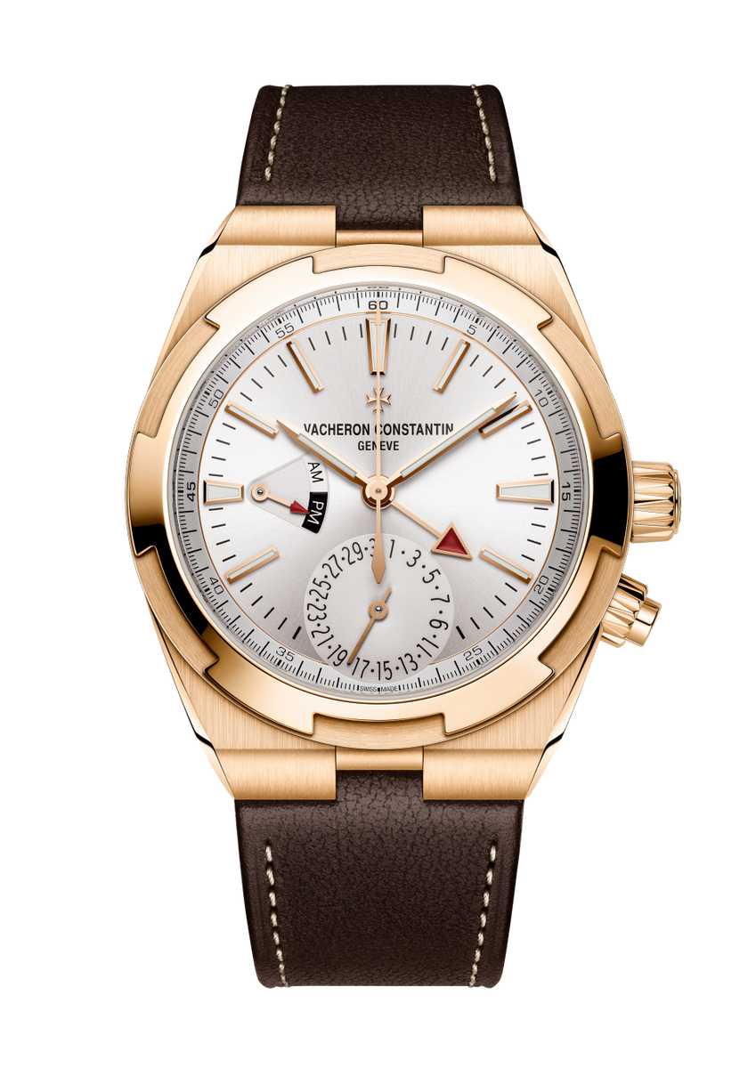 Vacheron Constantin Overseas dual time 41 mm Silver Dial 18K Pink