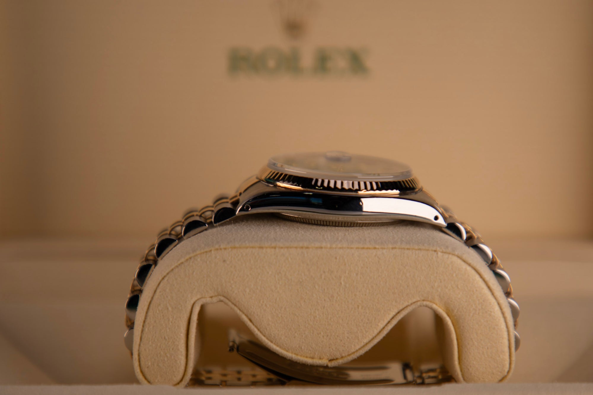 Rolex Datejust 36 Mother of Pearl Diamond Dial Two Tone Jubilee Watch 16013 - WATCHXNYC