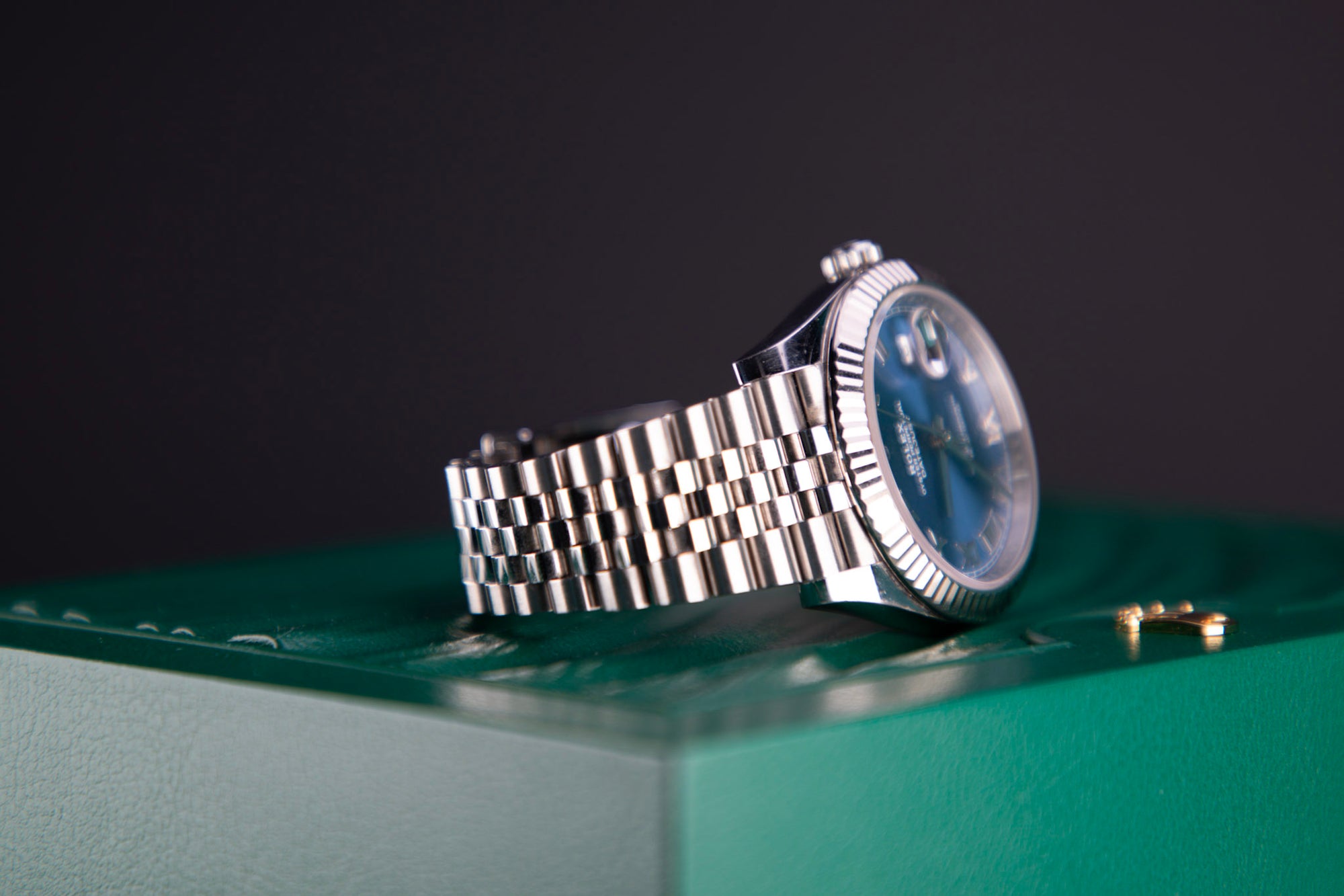 Rolex Datejust 41 41 mm Esfera azul azur Acero Oyster y brazalete Jubilee de oro blanco m126334-0026 