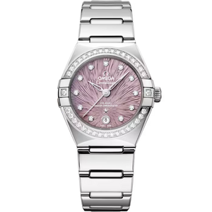Omega Constellation Lilac Dial Steel Bracelet 29 mm 131.15.29.20.60.001