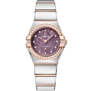 Omega Constellation Purple Dial Steel ‑ Sedna™ Gold Bracelet 25 mm 131.25.25.60.60.002